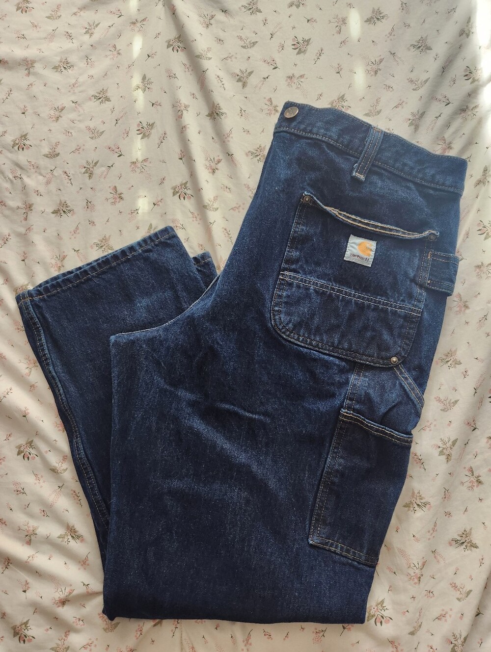 Carhartt Men's Indigo Relaxed Fit Carpenter Jeans 40x30